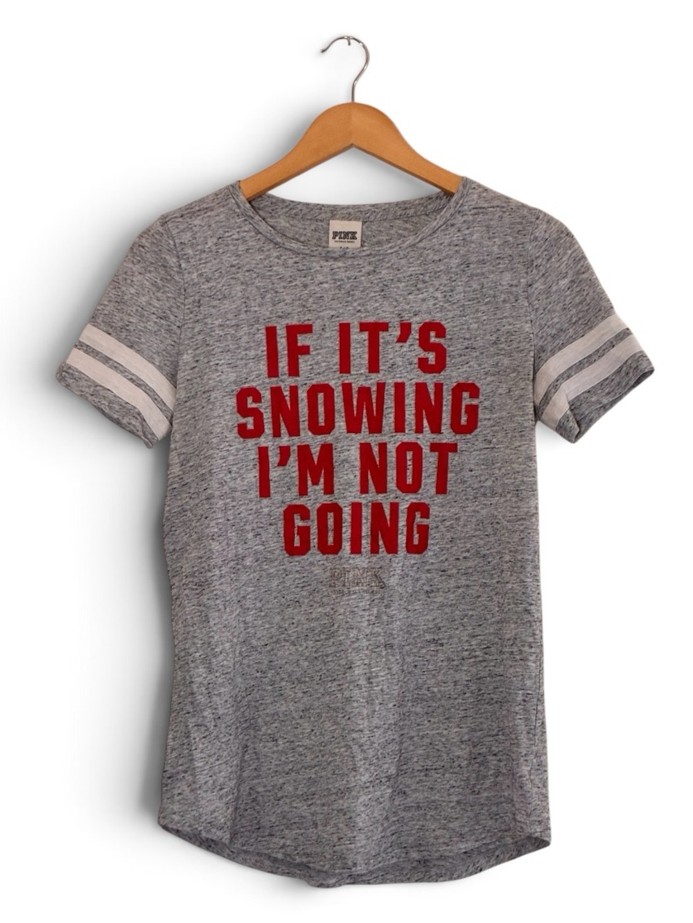 Victoria’s Secret | PINK Graphic gray Athleisure short sleeve t-shirt size small